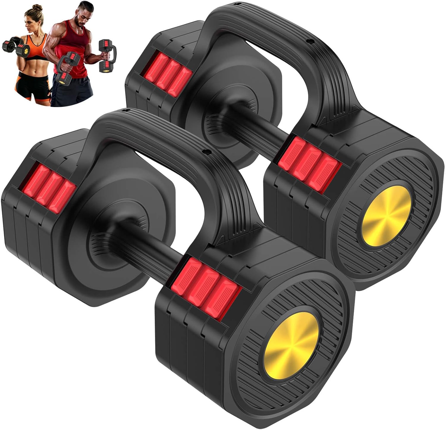 Dumbbell Set - Adjustable Dumbbell Set 5-20.5 lb Each,